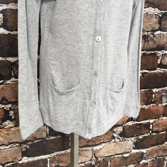 Revolve LA Made Sweater Cardigan Gray Pockets Button Small - Picture 8 of 13